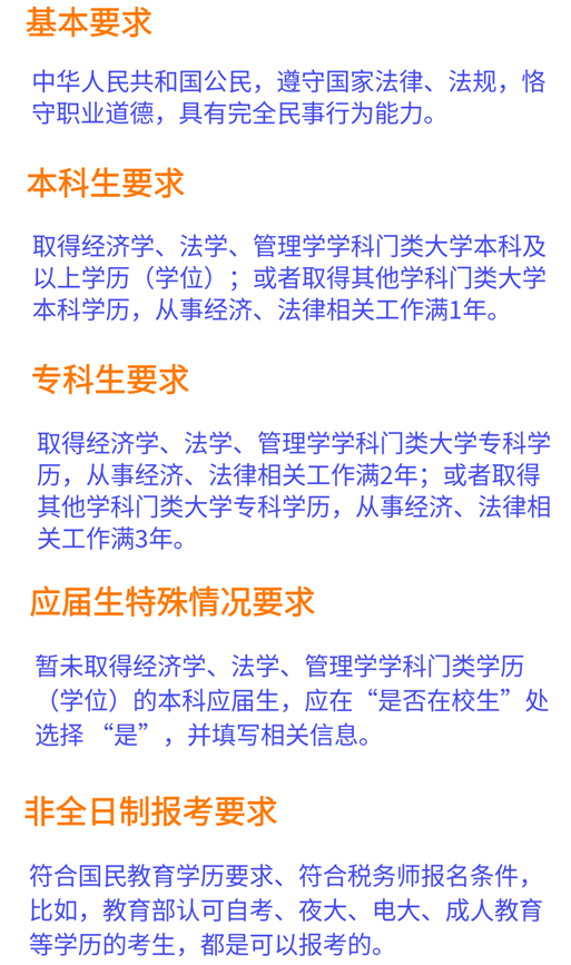 税务师报考条件