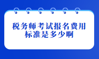 税务师考试报名费用标准是多少啊