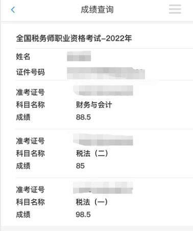 税务师成绩查询2