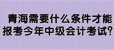 青海需要什么条件才能报考今年中级会计考试？