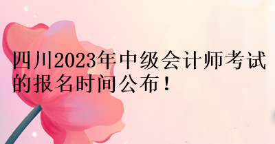 四川中级会计师考试的报名时间