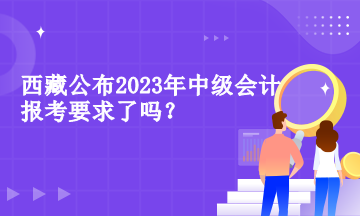 西藏公布2023年中级会计报考要求了吗？