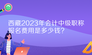 西藏2023年会计中级职称报名费用是多少钱？