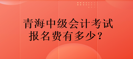 青海中级会计考试报名费有多少？