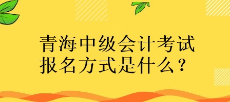 青海中级会计考试报名方式是什么？