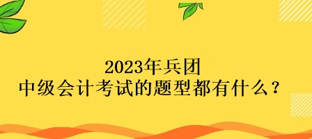 2023年兵团中级会计考试的题型都有什么？