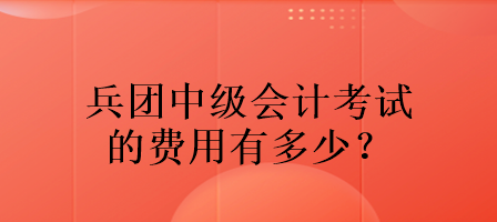 兵团中级会计考试的费用有多少？