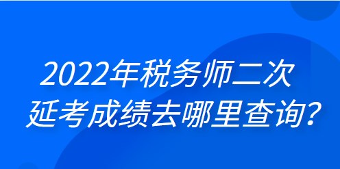 2022年税务师二次延考成绩去哪里查询？