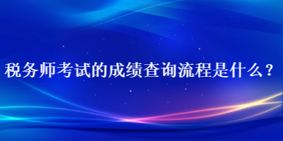 税务师考试的成绩查询流程是什么？