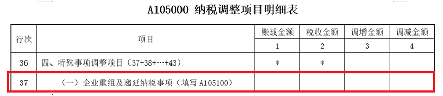 纳税调整项目明细表