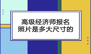 高级经济师报名照片是多大尺寸的？