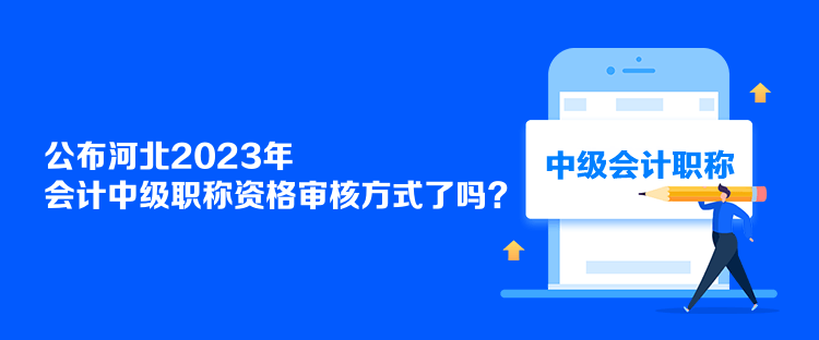 公布河北2023年会计中级职称资格审核方式了吗？