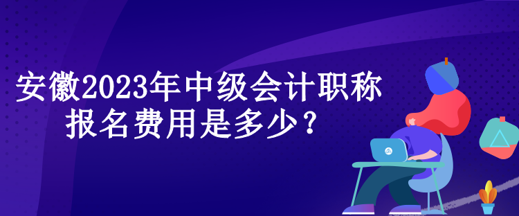 安徽2023年中级会计职称报名费用是多少？