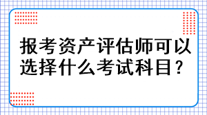 报考资产评估师可以选择什么考试科目？