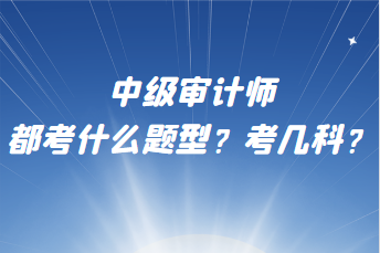 中级审计师都考什么题型？考几科？