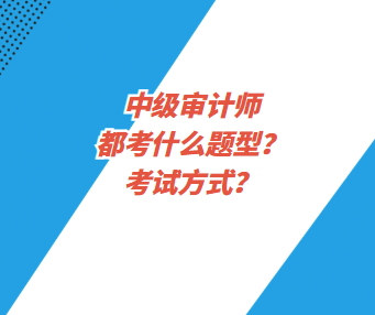 中级审计师都考什么题型？考试方式？