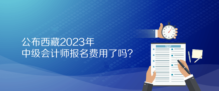 公布西藏2023年中级会计师报名费用了吗？