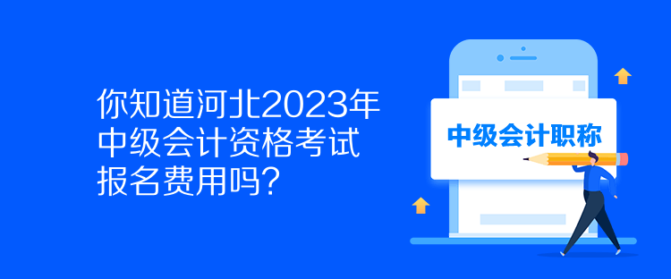 你知道河北2023年中级会计资格考试报名费用吗？