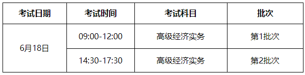 威海2023高级经济师考试时间