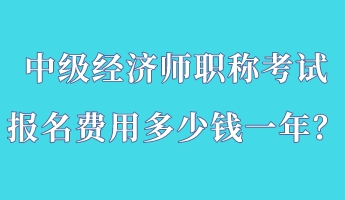 中级经济师职称考试报名费用多少钱一年？