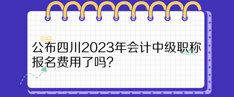 公布四川2023年会计中级职称报名费用了吗？