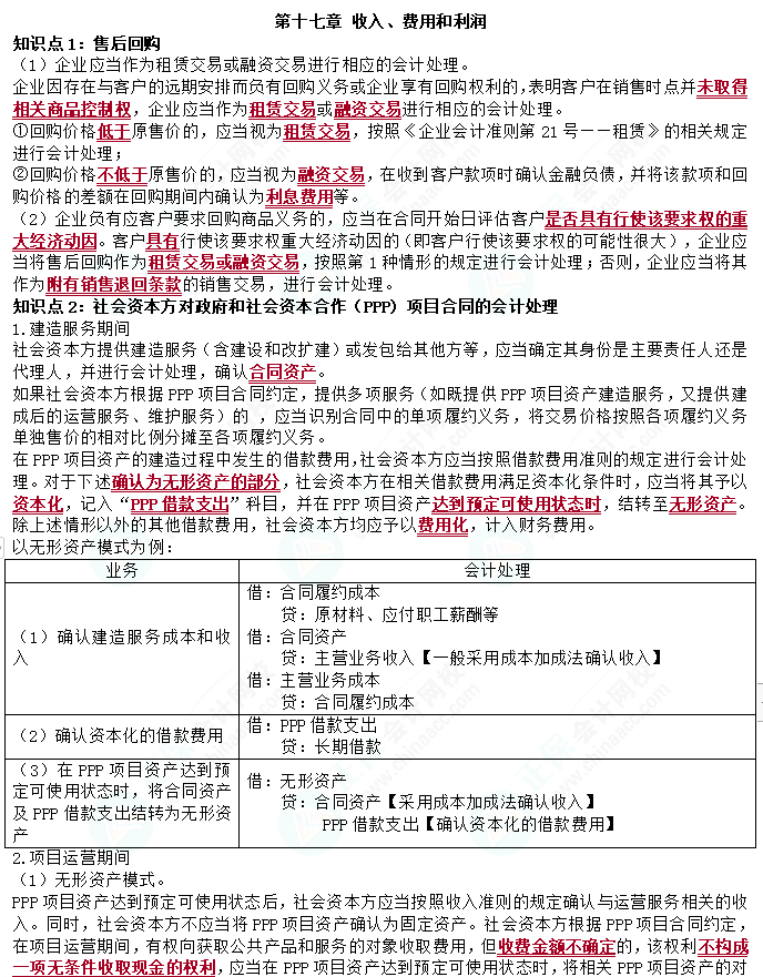 2023cpa《会计》第十七章基础备考易错易混知识点