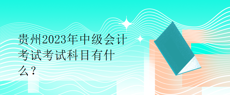 贵州2023年中级会计考试考试科目有什么？