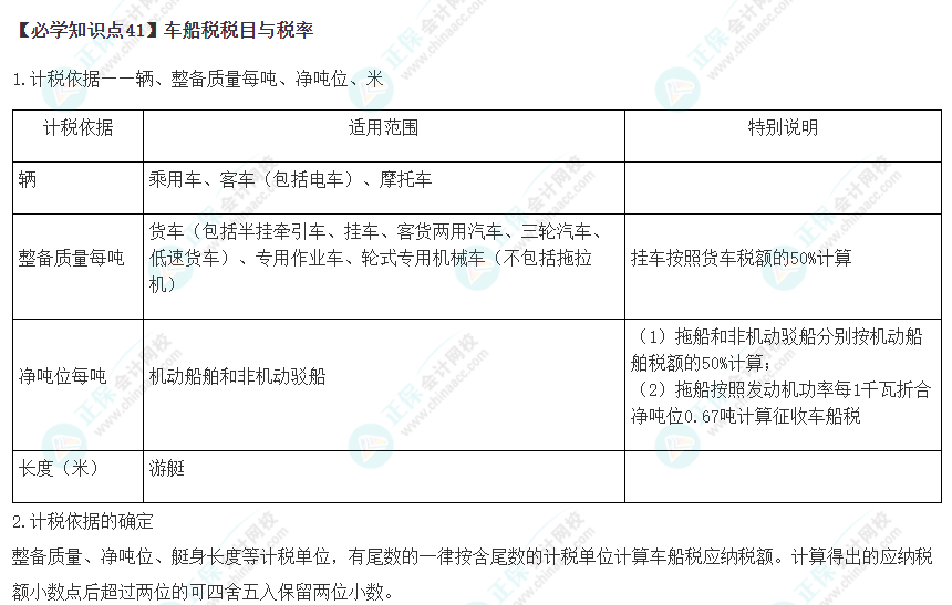 2023年注会《税法》基础阶段必学知识点