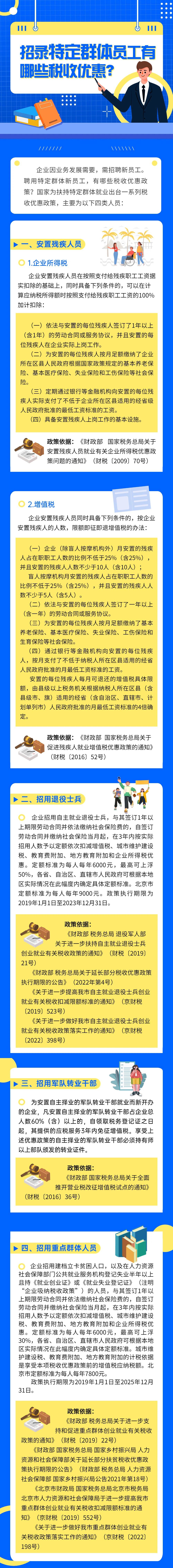 招录特定群体员工有哪些税收优惠？