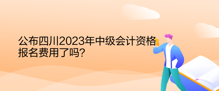 公布四川2023年中级会计资格报名费用了吗？