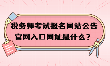 税务师考试报名网站公告官网入口网址是什么？