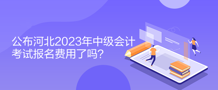 公布河北2023年中级会计考试报名费用了吗？