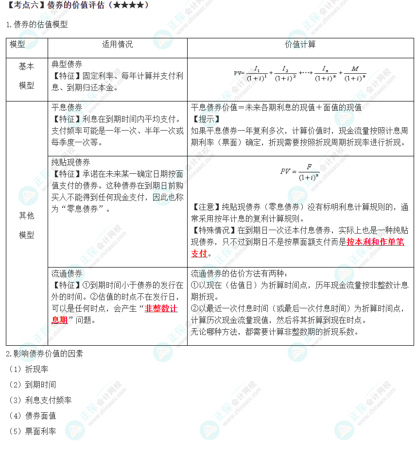 2023年注会《财管》高频考点