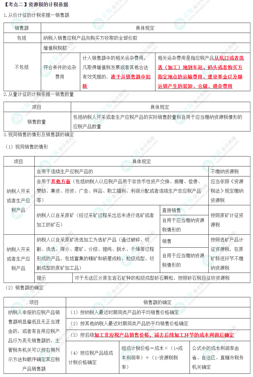 2023年注会《税法》高频考点