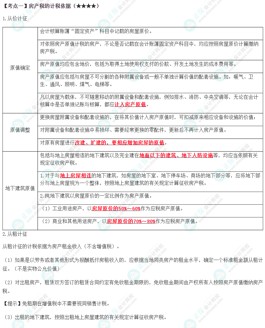 2023年注会《税法》高频考点