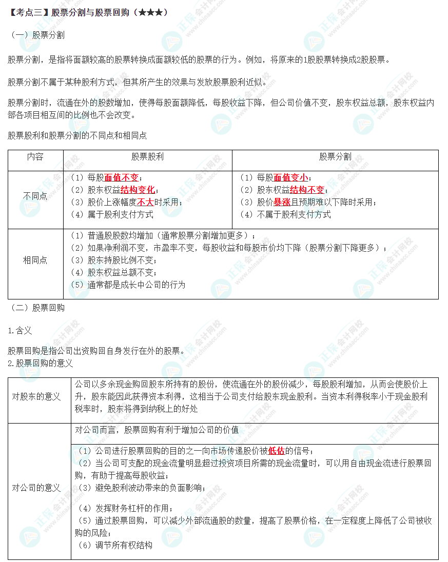 2023年注会《财管》高频考点