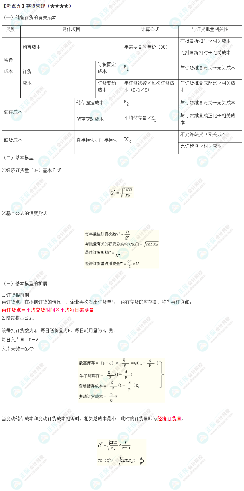 2023年注会《财管》高频考点