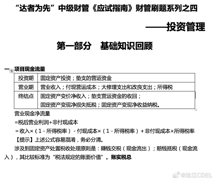 【达者为先】6月14日19时达江中级财务管理应试指南刷题直播