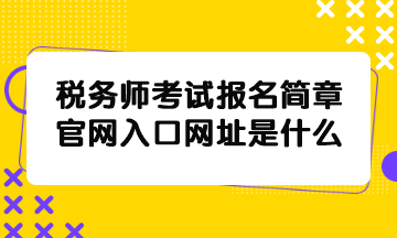 税务师考试报名简章官网入口网址是什么