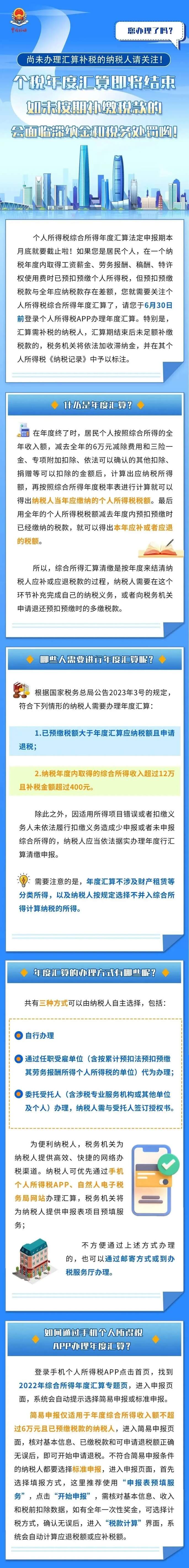 2022年度个税汇算6月30日截止