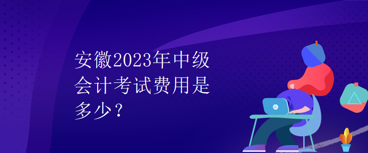 安徽2023年中级会计考试费用是多少？