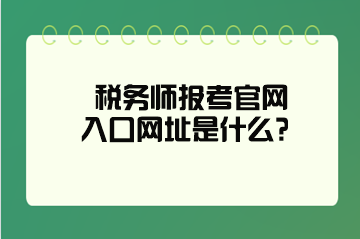 税务师报考官网入口网址是什么？