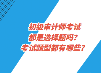 初级审计师考试都是选择题吗？考试题型都有哪些？