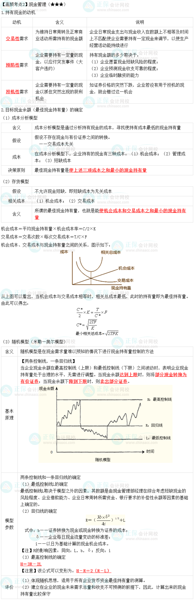 2023中级会计职称《财务管理》高频考点：现金管理