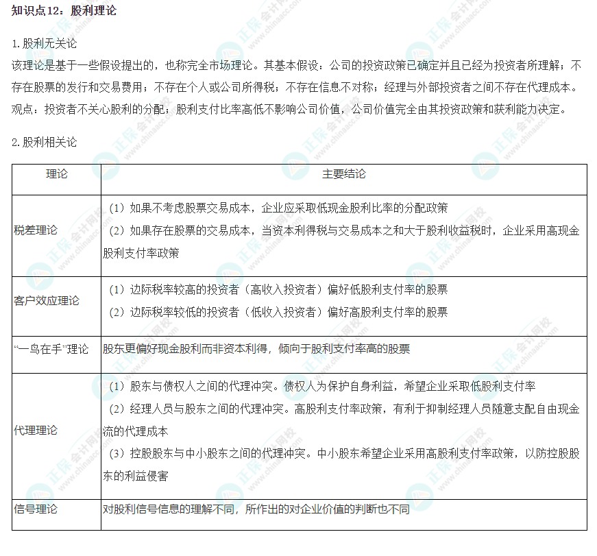 2023注会《财管》冲刺阶段易错易混知识点（十二）