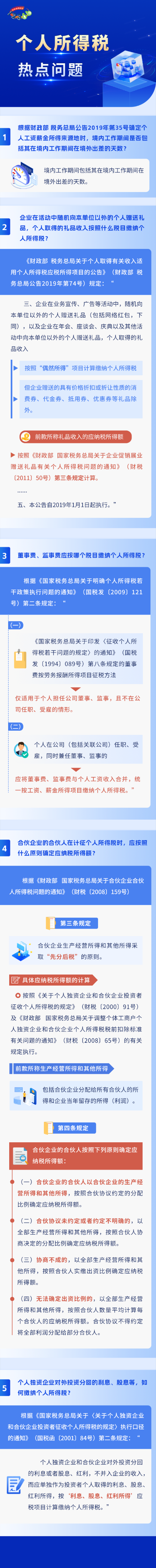 关于个人所得税的一些热点问题！