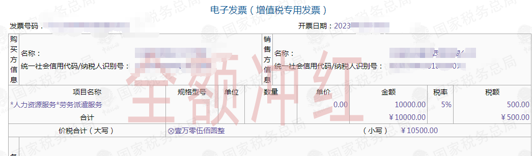 数电发票只能全额红冲，不能部分红冲？