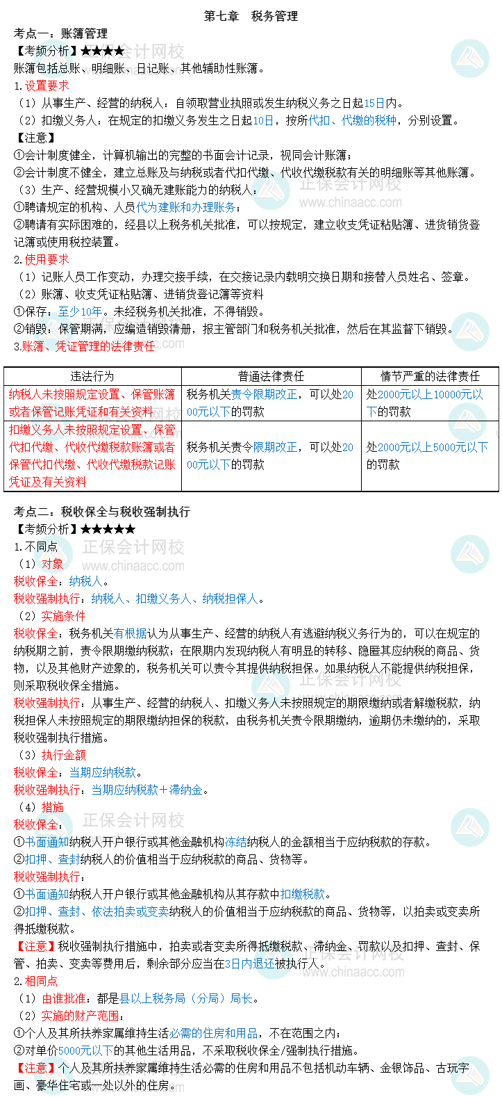 2023中级经济师《财政税收》三色笔记