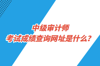 中级审计师考试成绩查询网址是什么？