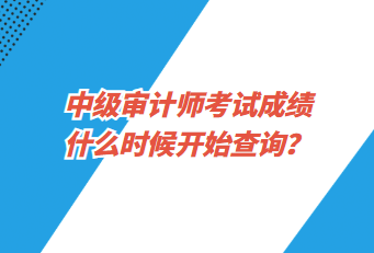 中级审计师考试成绩什么时候开始查询？